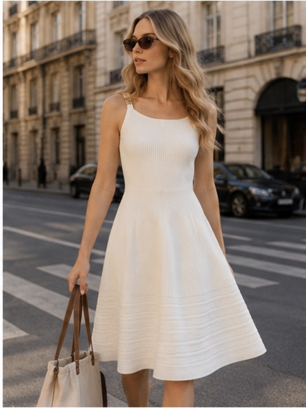 Maje knit Textured Midi Dress with Short Jacket